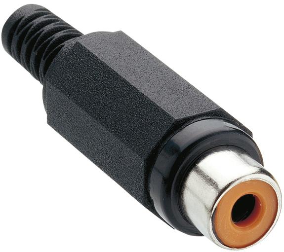 Lumberg-KTO 1 ROT Connettore audio e video Conn RCA F 2 POS Solder Lug ST Cable Mount 2 Terminal 1 Port Bulk