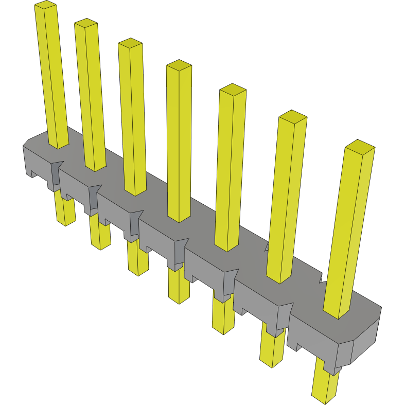 Samtec-MTLW-107-07-T-S-260 Steckverbinderleisten und Leiterplattenbuchsen Conn Unshrouded Header HDR 7 POS 2.54mm Solder ST Top Entry Thru-Hole Bulk