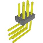 Conn Unshrouded Header HDR 6 POS 2.54mm Solder RA Side Entry Thru-Hole Bulk