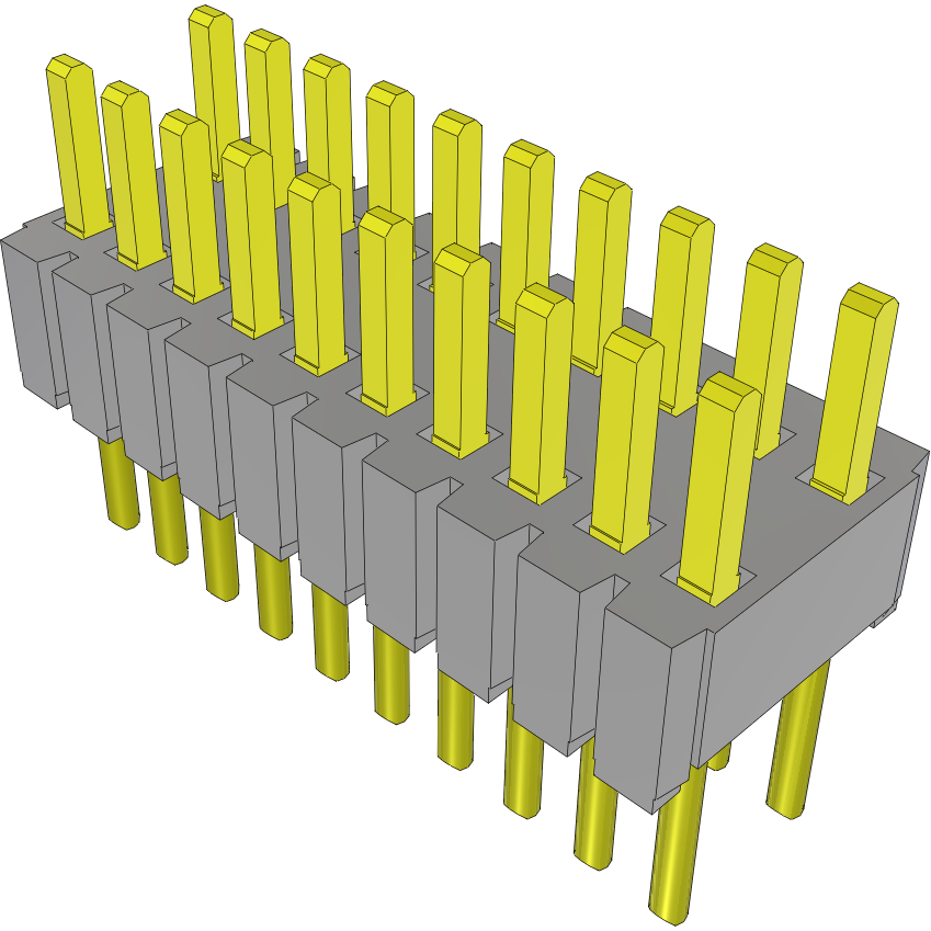 Samtec-HMTMS-110-02-G-D-100 Steckverbinderleisten und Leiterplattenbuchsen Conn Unshrouded Header HDR 20 POS 1.27mm Solder ST Top Entry Thru-Hole Tube