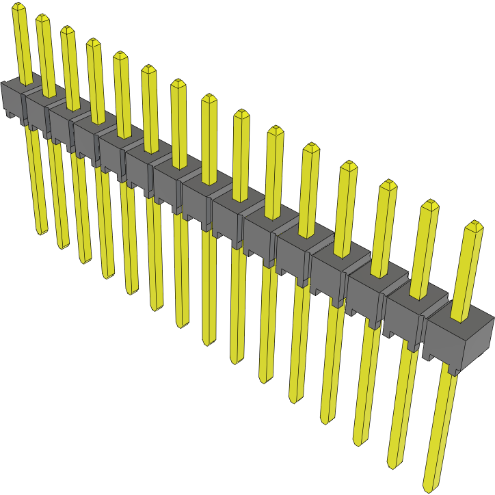 Samtec-TSW-115-09-S-S 连接器插头及 PCB 插座 Conn Unshrouded Header HDR 15 POS 2.54mm Solder ST Top Entry Thru-Hole Bulk