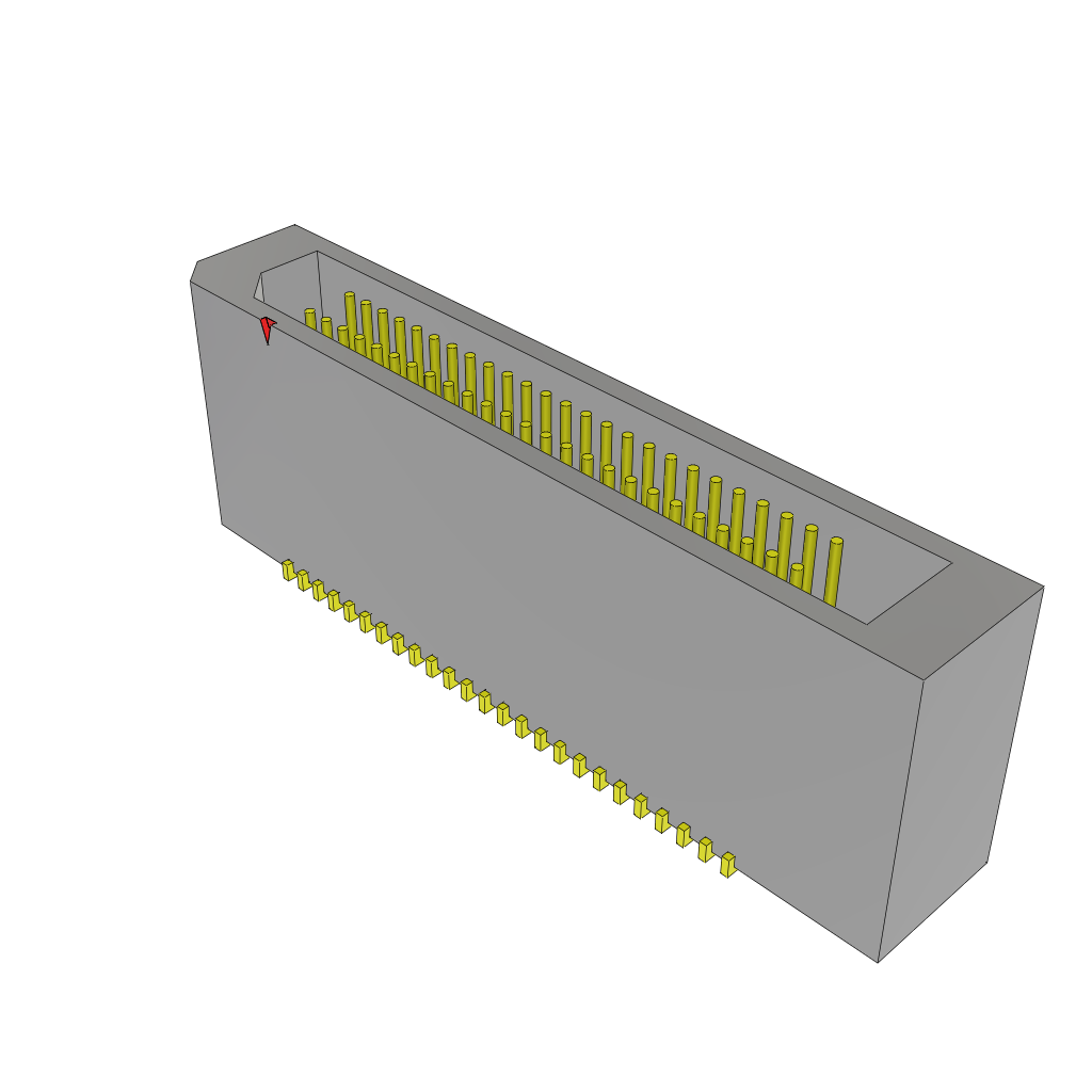 Samtec-TEM-125-02-07.0-H-D Cabezales del conector y receptáculos PCB Conn Shrouded Header (4 Sides) HDR 50 POS 0.8mm Solder ST Top Entry SMD Tray
