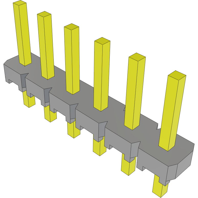 Samtec-MTLW-106-05-G-S-185 Steckverbinderleisten und Leiterplattenbuchsen Conn Unshrouded Header HDR 6 POS 2.54mm Solder ST Top Entry Thru-Hole Bulk