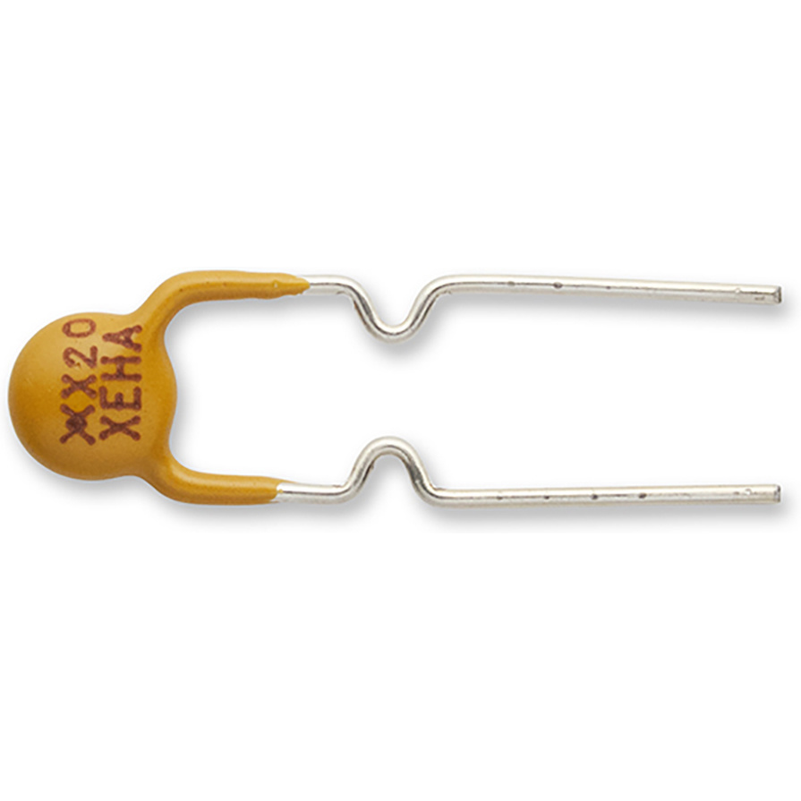 Littelfuse-RXEF020-AP Fusible PTC réinitialisable PTC Resettable Fuse 0.2A(hold) 0.4A(trip) 72VAC/72VDC 40A 0.41W 2.2s 1.83Ohm Radial 7.4 X 3mm Ammo