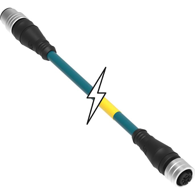 Molex-1300480197 null Cable Assembly Assembled Circular 1m 24AWG M12 Circular to RJ-45 4 to 8 POS F-M Micro-Change (M12)