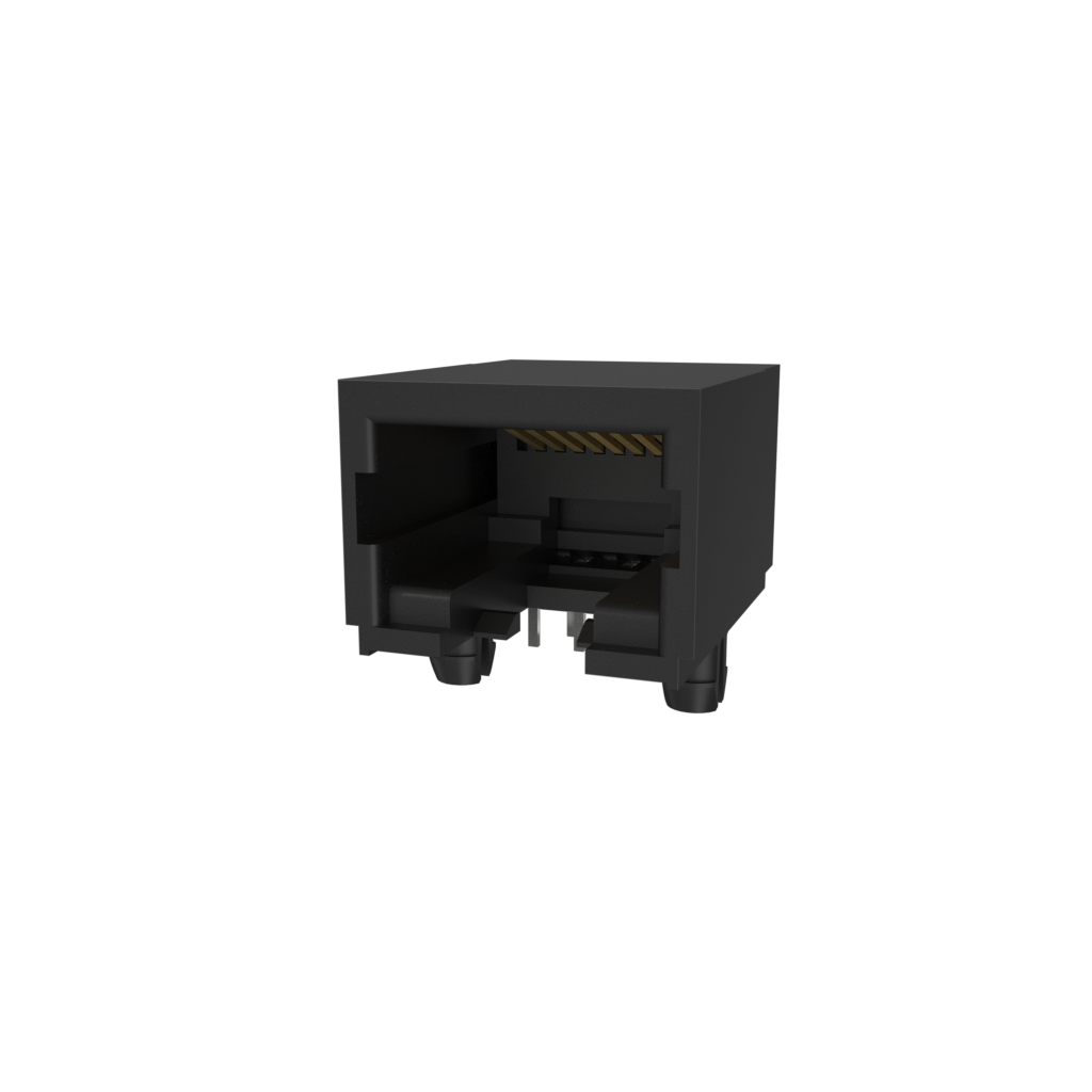 Amphenol Communications Solutions-RJE051880310H Steckverbinder, Telefon und Telekommunikation Right Angle Receptacle Modular Jack Connector