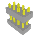 Conn Board Stacker HDR 8 POS 2mm Solder ST Top Entry Thru-Hole Bulk