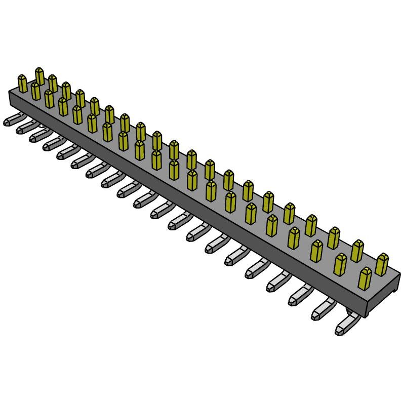 Samtec-TMM-120-05-L-D-SM-A Piastre connettori e prese PCB Conn Unshrouded Header HDR 40 POS 2mm Solder ST Top Entry SMD Tube