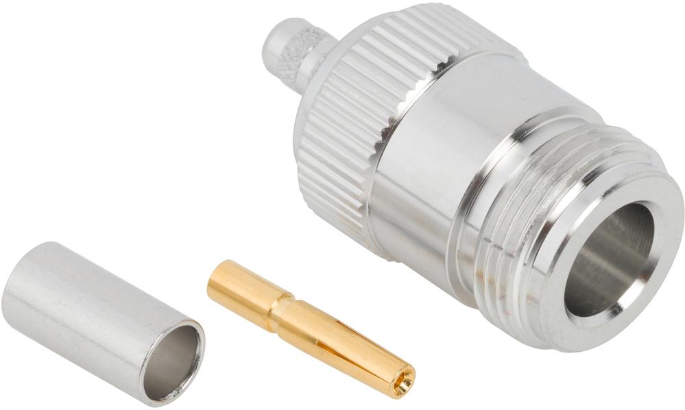 Amphenol RF-172103 Raccordement FR Conn Type N 0Hz to 11GHz 50Ohm Crimp ST Cable Mount F Gold