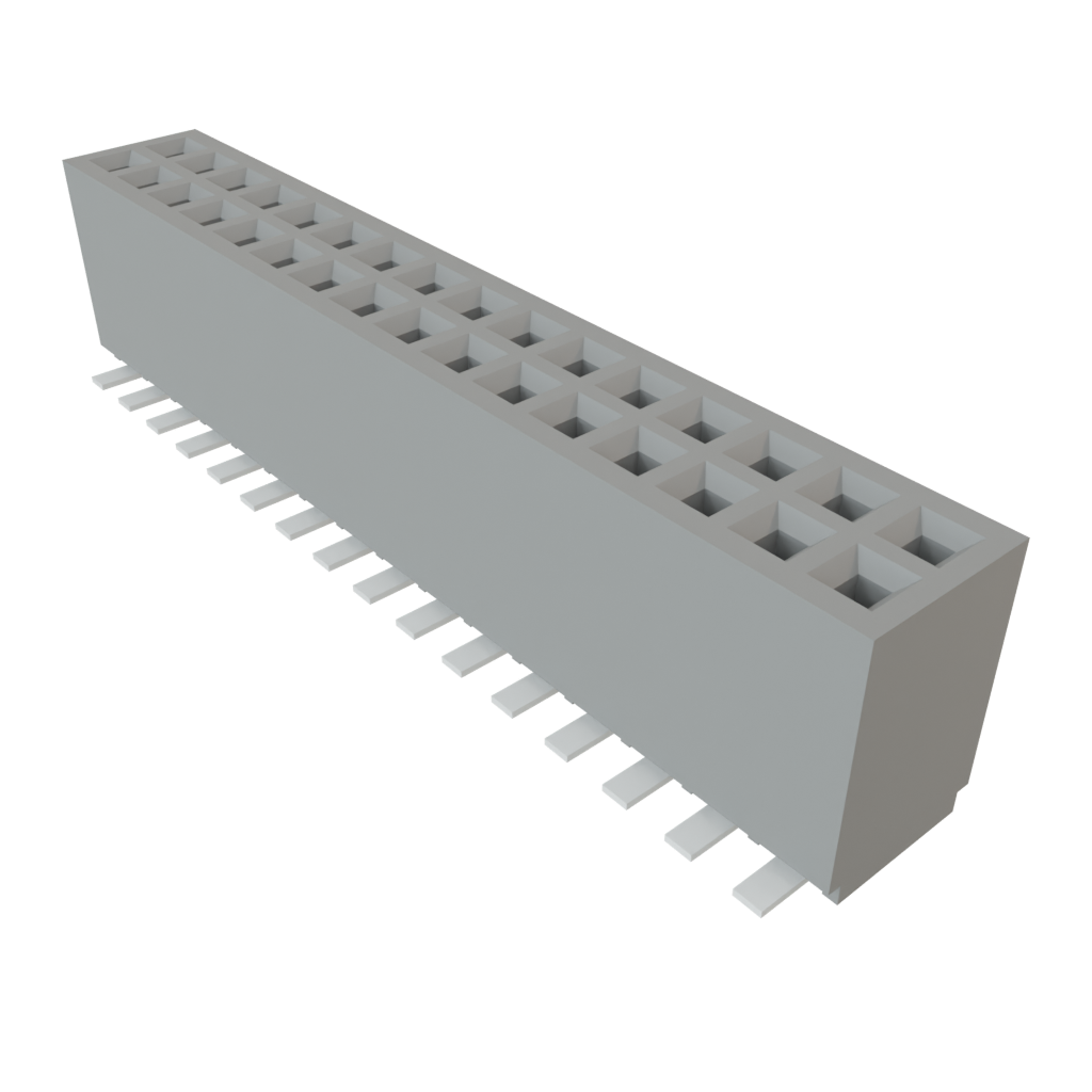 Samtec-SFMC-116-02-S-D Embases de raccordement et réceptacles PCB Conn Socket Strip SKT 32 POS 1.27mm Solder ST Top Entry SMD Tube