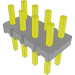 Conn Unshrouded Header HDR 8 POS 2.54mm Solder ST Top Entry Thru-Hole Bulk