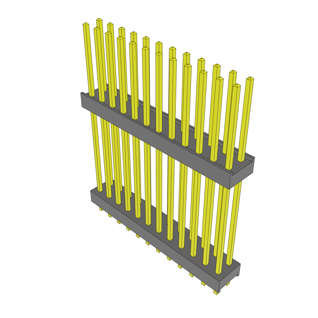 Samtec-ZW-12-14-G-D-890-086 Connector Headers and PCB Receptacles Conn Board Stacker HDR 24 POS 2.54mm Solder ST Thru-Hole Bulk