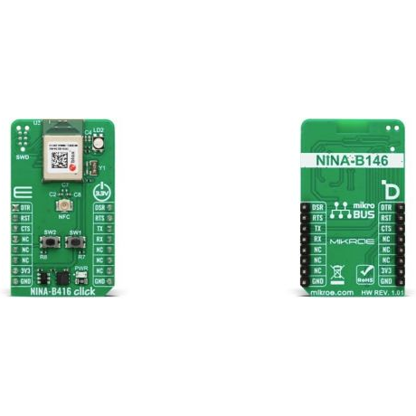 MikroElektronika-MIKROE-6618 RF/Drahtlos-Entwicklungsplatinen und Kits NINA-B416 Bluetooth Click Board