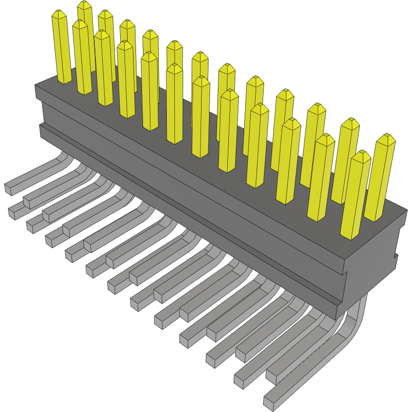 Samtec-FTSH-112-01-L-D-RA Steckverbinderleisten und Leiterplattenbuchsen Conn Unshrouded Header HDR 24 POS 1.27mm Solder RA Side Entry Thru-Hole Tube