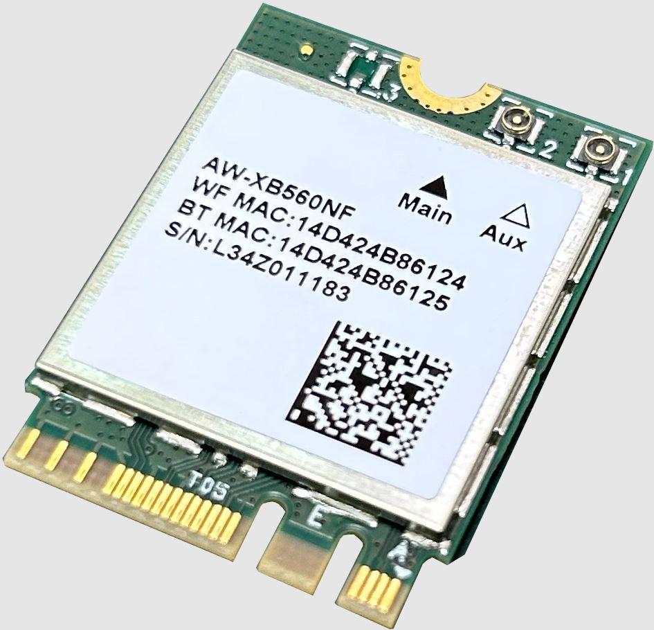 AzureWave-AW-XB560NF-NV Modulo wireless combinato IEEE 802.11a/b/g/n/ac/ax Wireless LAN 2T2R and Bluetooth 5.3 Combo Module (M.2 2230)