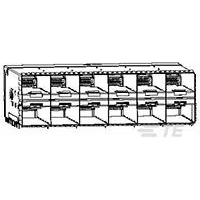 TE Connectivity-1-2198339-9 电话及电信连接器 Conn zSFP+ RCP 240 POS 0.8mm Press Fit RA Thru-Hole 240 Terminal 12 Port Tray