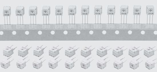 NIDEC Copal Electronics-FT-63EP 10kOhm(103) Resistor, capacitores variables, potenciómetres y reostates Res Cermet Trimmer 10K Ohm 10% 0.5W(1/2W) 1(Elec)/1(Mech)Turn (7 X 7 X 5.8mm) Pin Thru-Hole Bulk