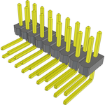 Conn Unshrouded Header HDR 18 POS 2.54mm Solder RA Side Entry Thru-Hole Bulk