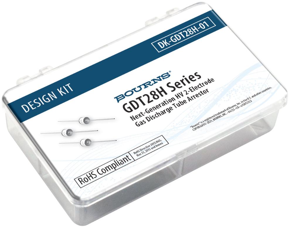 Bourns-DK-GDT28H-01 Component Kits GDT28H Series Next-Generation HV 2-Electrode Gas Discharge Tube Arrestor Design Kits