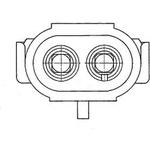 Conn Housing PL 2 POS Crimp ST Cable Mount Black