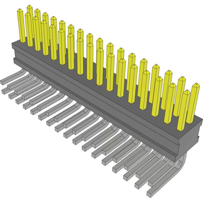 Samtec-FTSH-117-04-L-D-RA 连接器插头及 PCB 插座 Conn Unshrouded Header HDR 34 POS 1.27mm Solder RA Side Entry Thru-Hole Tube