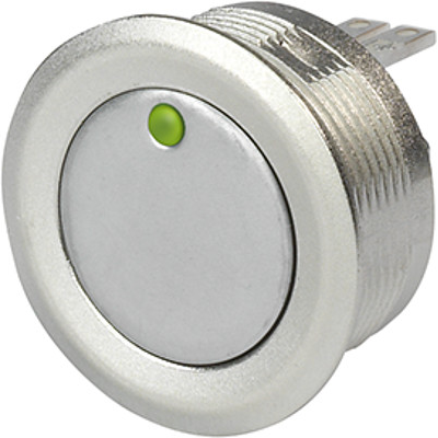 SCHURTER-1241.2801 Switch Push Button Switch Push Button N.O. SPST Flush Round Button 0.125A 48VDC Panel Mount Solder Lug Box