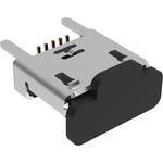 Amphenol Communications Solutions-GMCB05B13124H1EU Connector USB MUSBR Rugged Receptacle IP67 Type A Right Angle PCB Black Dust Cover