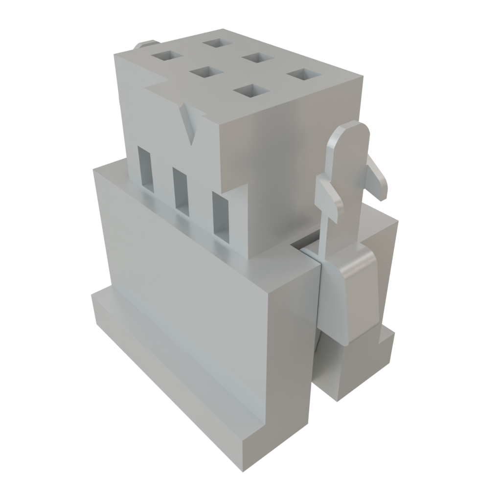 Samtec-ISD2-03-D-M Einzeladersteckverbinder, Gehäuse Conn Housing RCP 6 POS 2mm Crimp ST Cable Mount Black Tube