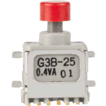 NKK Switches-G3B25AH-XC Druckknopfschalter Switch Push Button ON (ON) DPDT Round Plunger 0.1A 28VAC 28VDC 0.4VA Momentary SMD Gull Wing Tray