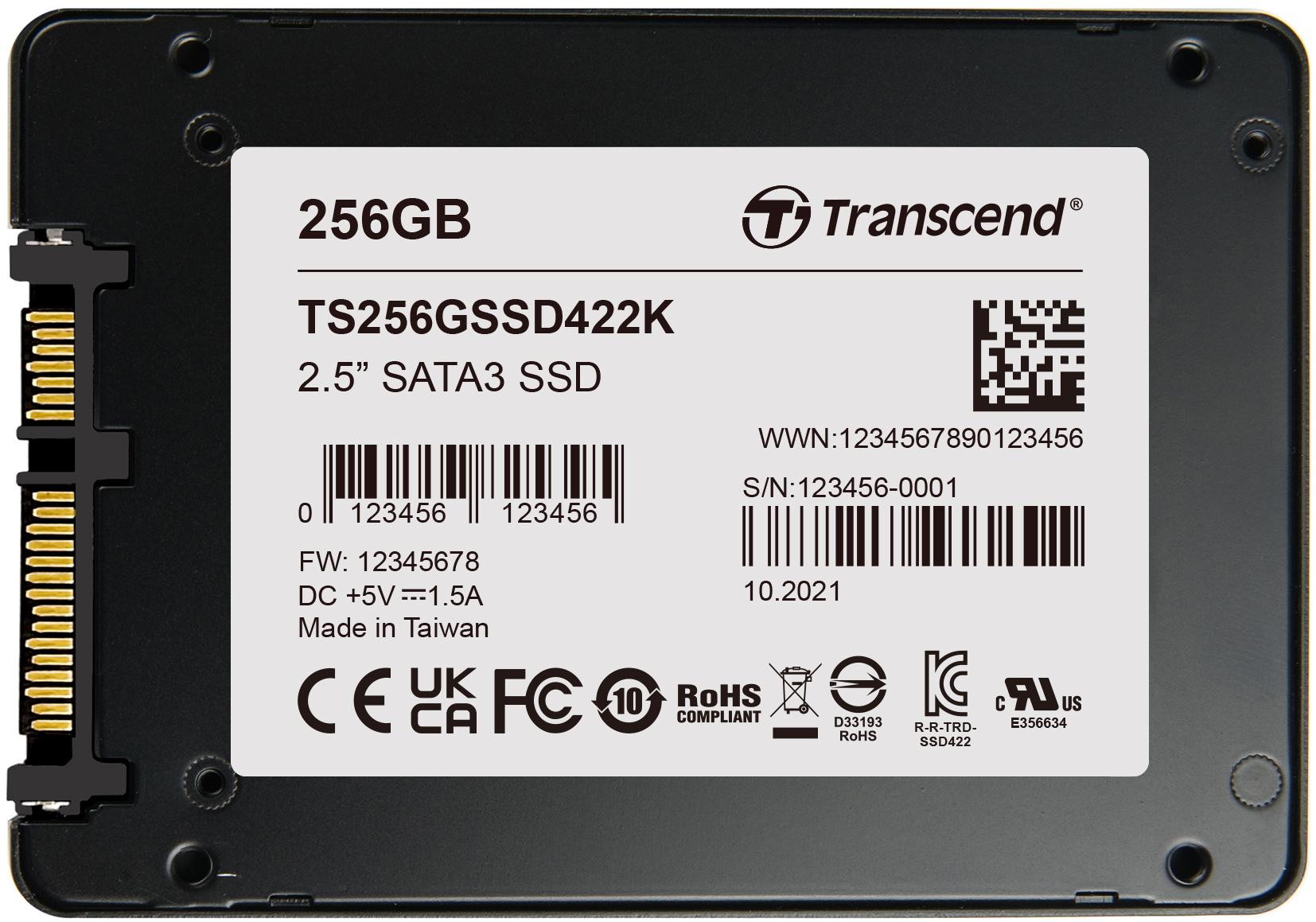 Transcend Information-TS256GSSD422K Solid State-Laufwerke 2.5 SATA SSDs