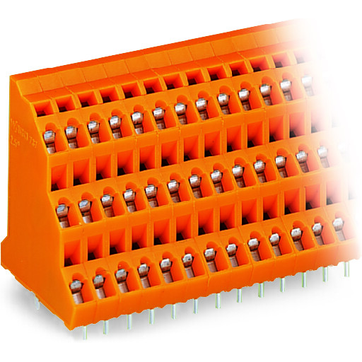 WAGO-737-424 Steckverbinder, Klemmenblöcke Conn Terminal Block 72 POS 5.08mm Solder Thru-Hole 21A Box