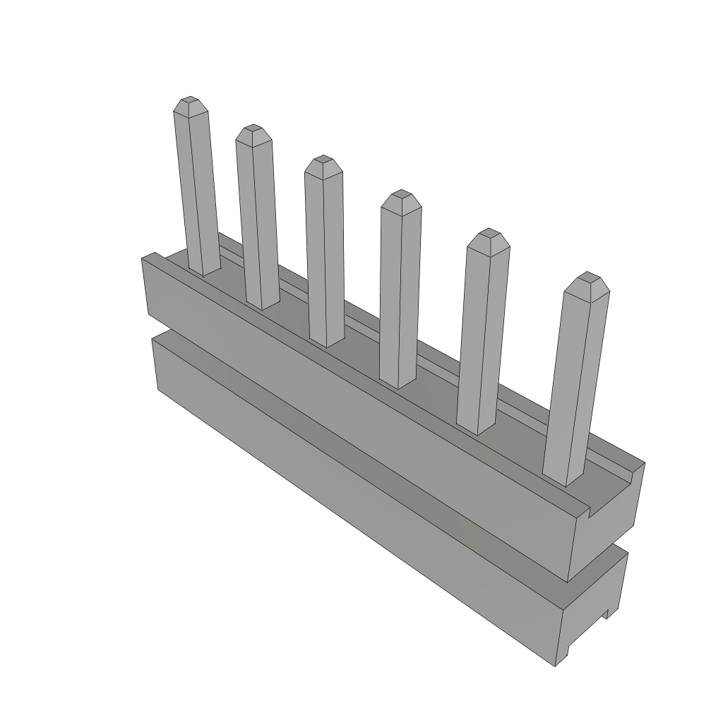 Samtec-TW-06-01-T-S-145-030 Connector Headers and PCB Receptacles Conn Board Stacker HDR 6 POS 2mm Solder ST Top Entry Thru-Hole Bulk