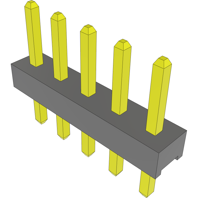 Samtec-MTMM-105-03-G-S-140 Piastre connettori e prese PCB Conn Unshrouded Header HDR 5 POS 2mm Solder ST Top Entry Thru-Hole Bulk