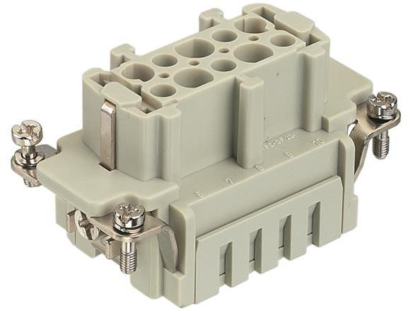 HARTING-9330102716 Conector rectangular Conn Rectangular F 10 POS Cage Clamp ST Panel Mount