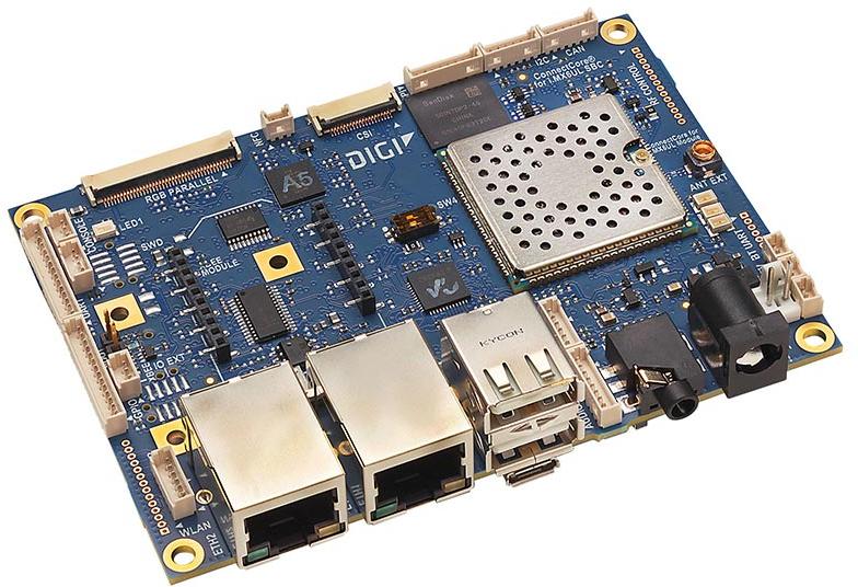 Digi International-CC-SBP-WMX-JN58 Single Board Computers - SBCs SBC, 528MHz NXP CPU 256MB DDR3 10Mbps/100Mbps 1366x768Pixels