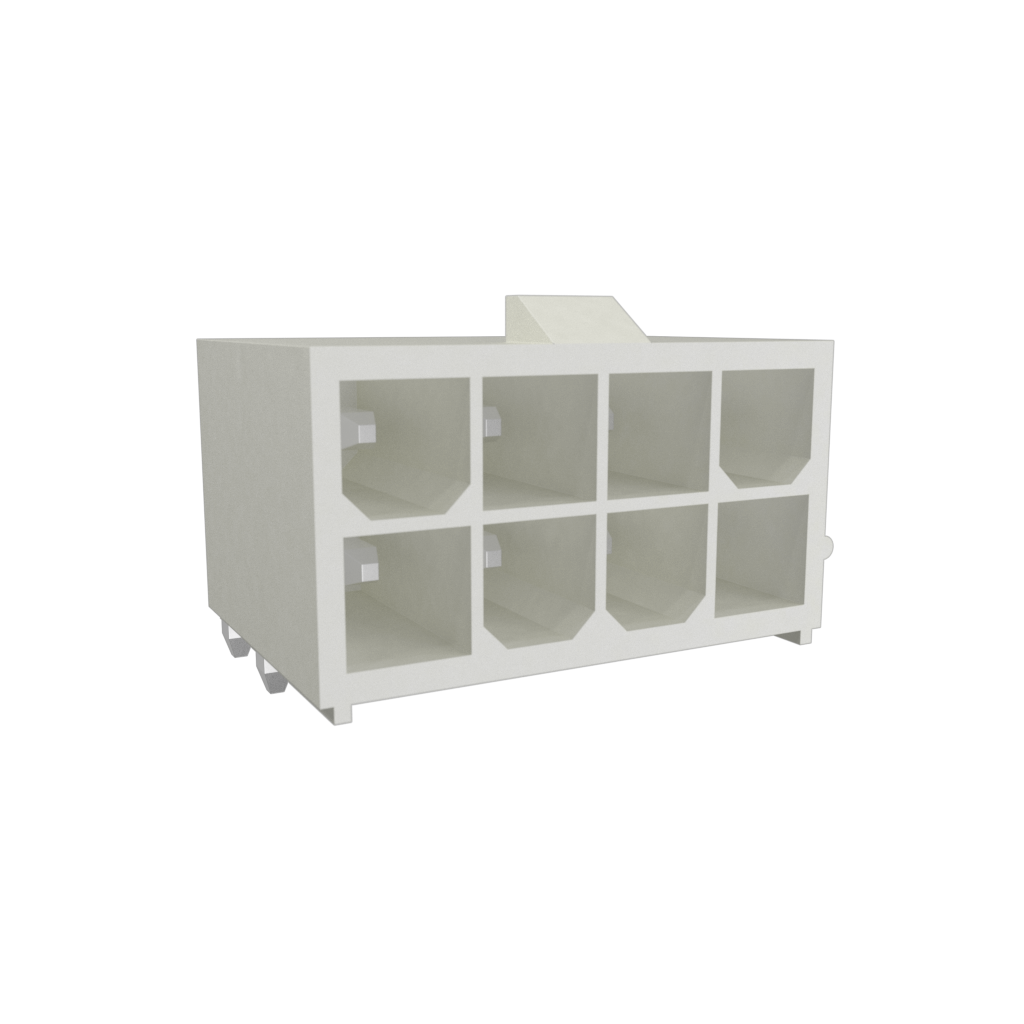 Amphenol Communications Solutions-10131318-0821100LF Steckverbinderleisten und Leiterplattenbuchsen Conn Wire to Board HDR 8 POS 4.2mm Solder RA Side Entry Thru-Hole Minitek® Tray