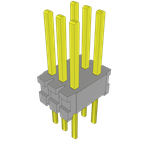 Conn Unshrouded Header HDR 6 POS 1.27mm Solder ST Top Entry Thru-Hole Bulk