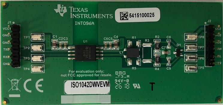 Texas Instruments-ISO1042DWVEVM Entwicklungssätze und Werkzeuge ISO1042DWV Controller Area Network Evaluation Board
