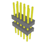 Conn Board Stacker HDR 10 POS 2.54mm Solder ST Top Entry Thru-Hole Bulk