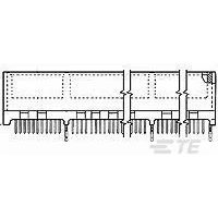 TE Connectivity-5145168-4 Connector Card Edge Conn Card Edge SKT 184 POS 1.27mm Solder ST Thru-Hole Box