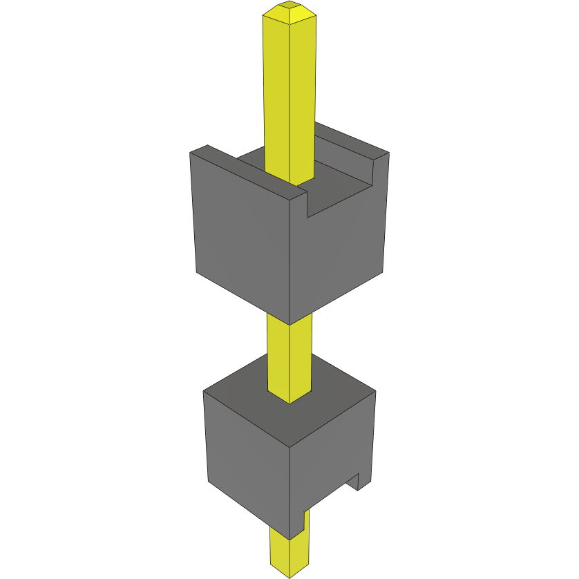 Samtec-DW-01-08-T-S-314 Steckverbinderleisten und Leiterplattenbuchsen Conn Board Stacker HDR 1 POS 2.54mm Solder ST Top Entry Thru-Hole Bulk