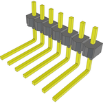 Conn Unshrouded Header HDR 7 POS 2.54mm Solder RA Side Entry Thru-Hole Bulk