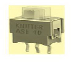 knitter-switch-ASE1D Switch Slide Switch Slide ON ON SPDT Top Slide 0.05A 48VAC 48VDC 0.4VA 60000Cycles PC Pins Thru-Hole