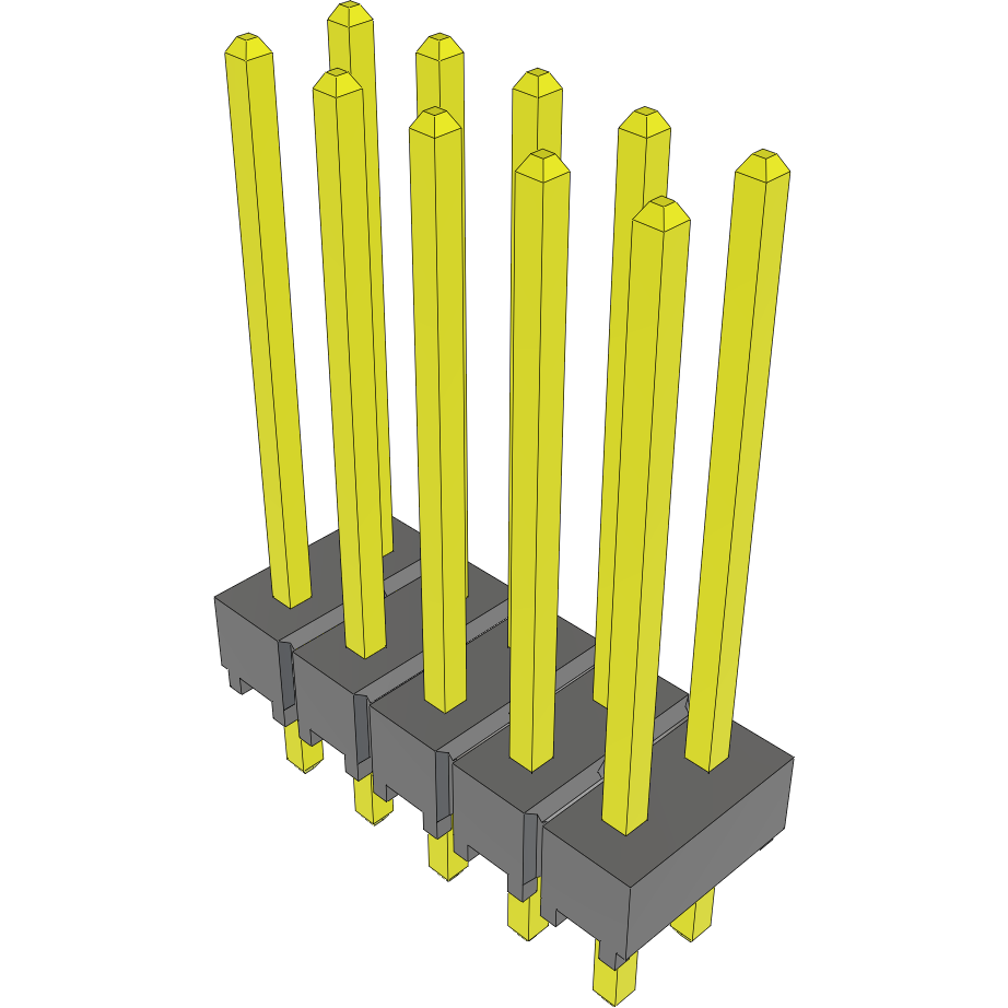 Samtec-TSW-105-15-S-D Steckverbinderleisten und Leiterplattenbuchsen Conn Unshrouded Header HDR 10 POS 2.54mm Solder ST Top Entry Thru-Hole Bulk