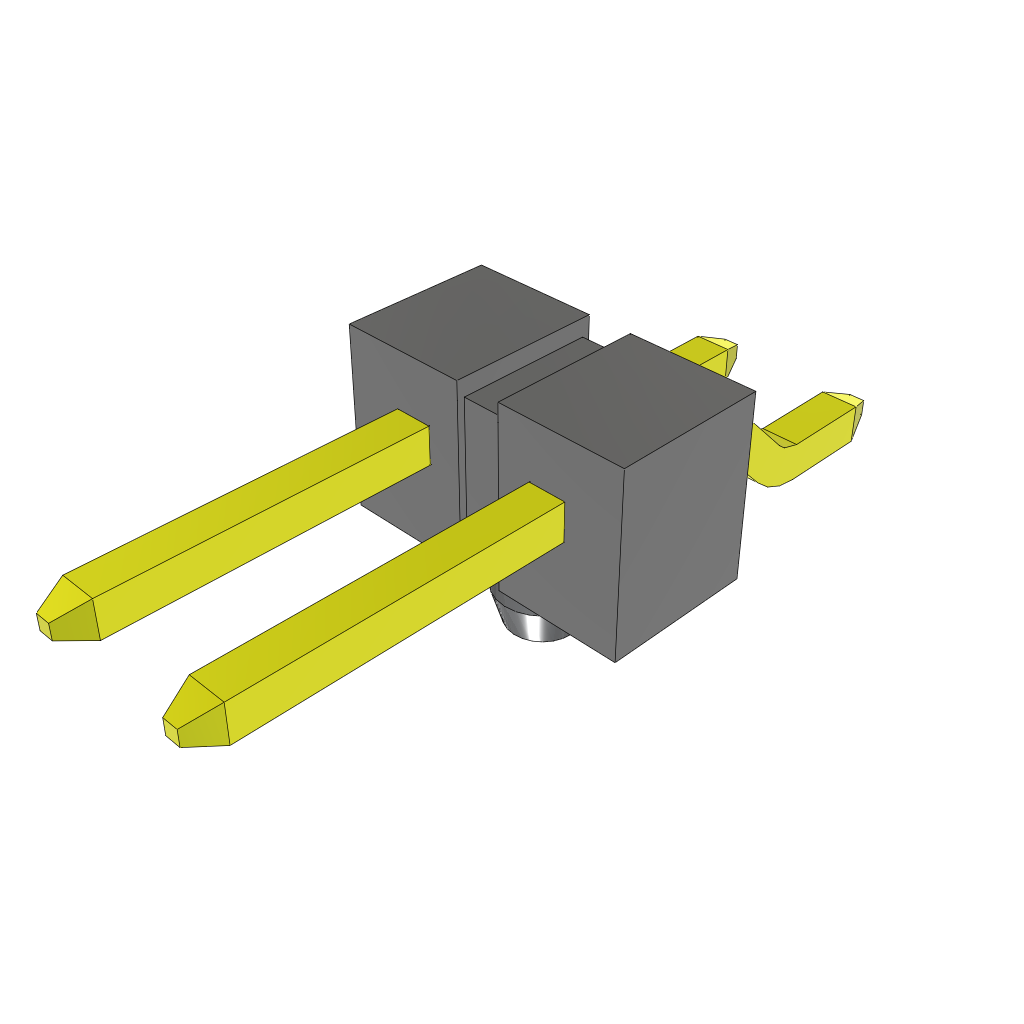 Samtec-TSM-102-01-L-SH-A Embases de raccordement et réceptacles PCB Conn Unshrouded Header HDR 2 POS 2.54mm Solder RA Side Entry SMD Bulk