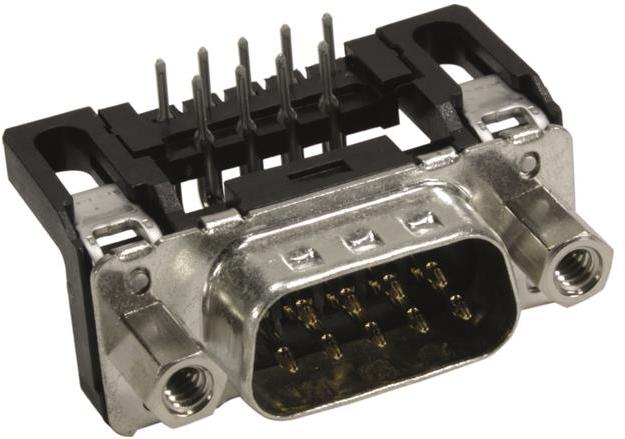 HARTING-09651236803 Steckverbinder, D-Sub Conn D-Sub M 9 POS 1.37mm Solder RA Thru-Hole 9 Terminal 1 Port
