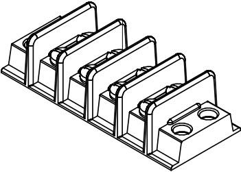 Molex-38221-0003 Steckverbinder, Klemmenblöcke Barrier Strip, 3 POS, Double Row