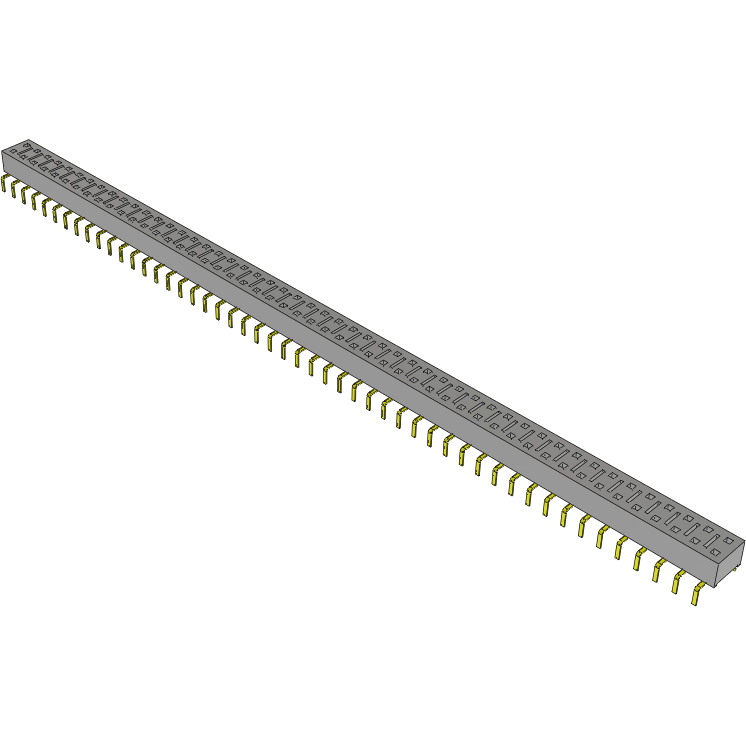 Samtec-HLE-150-02-G-DV-PE Piastre connettori e prese PCB Conn Socket Strip SKT 100 POS 2.54mm Solder ST Thru-Hole Tube