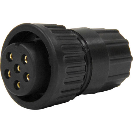 Switchcraft-3382-6SG-321 圆形连接器 Conn Circular SKT 6 POS Solder Cup ST Cable Mount 6 Terminal 1 Port