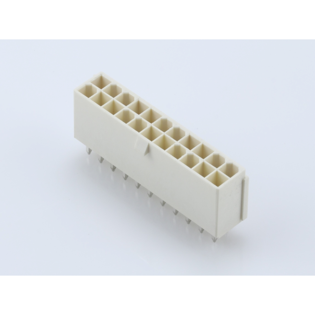 Molex-0874272242 连接器插头及 PCB 插座 Conn Wire to Board HDR 22Power POS 4.2mm Solder ST Top Entry Thru-Hole Mini-Fit Jr Bag